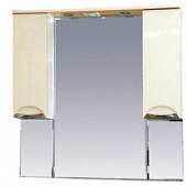 Шкаф-зеркало 105 см, бежевая эмаль, Misty Жасмин 105 П-Жас02105-031Св