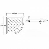 Душевой поддон 90х90 см RGW Ceramics CR/R-099 19170499-01