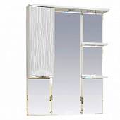 Шкаф-зеркало 85 см, белая пленка, левый, Misty Лорд 85 L П-Лрд04085-012СвЛ