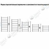 Полотенцесушитель водяной 120х50, бронза НИКА ARC ЛД 120/50 бронза