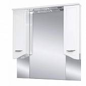 Шкаф-зеркало 95 см, белый, Misty Дрея 95 Э-Дре02095-01Св