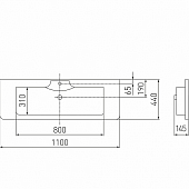 Комплект мебели  110 см, белый жемчуг, Акватон Валенсия 110 1A123701VAG30-K