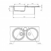 Кухонная мойка, черная, KitKraken Spring C-510.9004