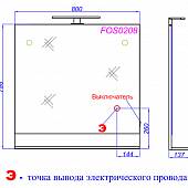 Зеркало 80 см, дуб сонома, Aqwella Фостер FOS0208DS