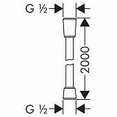 Душевой шланг 2 м Hansgrohe Isiflex 28274000HG