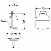 Внешняя часть для слива-перелива Hansgrohe Exafill Plus 58128000