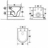 Унитаз подвесной безободковый Rimless c сиденьем SoftClose, AQUAme AQM2001