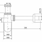 Сифон для раковины Timo 960/00L