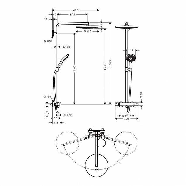 Фотография товара Hansgrohe Raindance Select 27133000