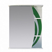 Шкаф-зеркало 60 см, зеленый, левый, Misty Каролина 60 L П-Крл02060-285СвЛ