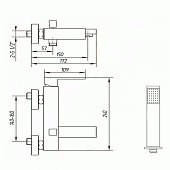 Смеситель для ванны Migliore Kvant ML.KVT-2703.CR