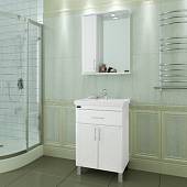Шкаф-зеркало 59 см, белый, левый, СаНта Дублин 60 L 123001