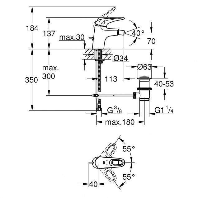 Фотография товара Grohe Eurostyle   33565LS3Gr