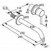 Смеситель для раковины Kludi Bozz 382450576