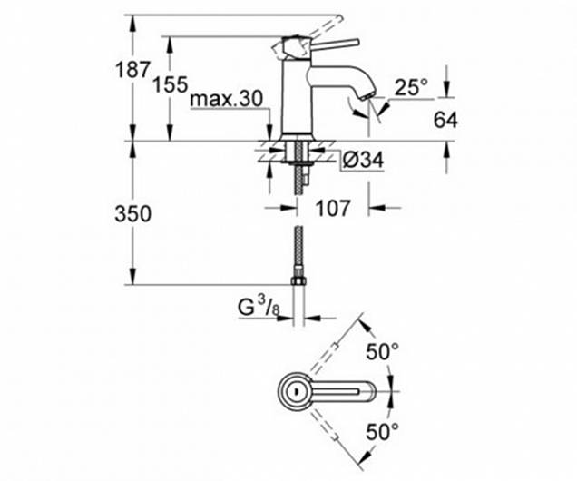 Фотография товара Grohe BauClassic 124404Gr