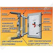 Алюминиевый люк под плитку нажимной, 30 х 30 Практика АТР 30/30