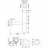 Сифон с угловыми вентилями Hansgrohe Flowstar 52120000