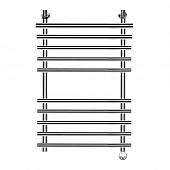 Полотенцесушитель электрический, тэн справа, с полкой, 100х50, хром НИКА Bamboo ЛБ3