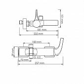 Смеситель для ванны WasserKraft Sauer 7101