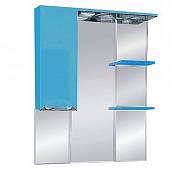 Шкаф-зеркало 75 см, голубая эмаль, левый, Misty Кристи 75 L П-Кри02075-061СвЛ