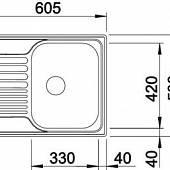 Мойка из нержавейки Blanco Tipo 45 S mini 516524