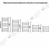 Полотенцесушитель водяной 80х60, хром ЛБ3 Bamboo ЛБ 3 80/60