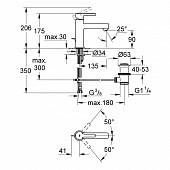 Смеситель для раковины (д.к) Grohe Lineare 23443000