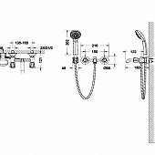 Смеситель для ванны с душевым набором Bravat Duo F6133186CP-B