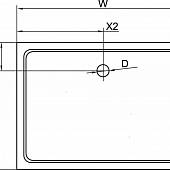 Душевой поддон 90х80 см Cezares TRAY-A-AH-90/80-15-W