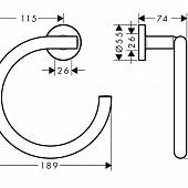 Полотенцедержатель Hansgrohe Logis Universal 41724000