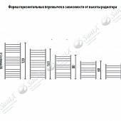 Полотенцесушитель водяной 100х60, бронза ЛБ3 Bamboo ЛБ 3 100/60 бронза