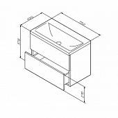 Раковина 75 см Am.Pm Gem M90WCC0752WG