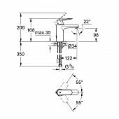 Смеситель для раковины (цеп) Grohe Eurosmart Cosmopolitan 23326000