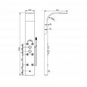 Душевая панель, матовый хром, RGW SP-03 21140103-10