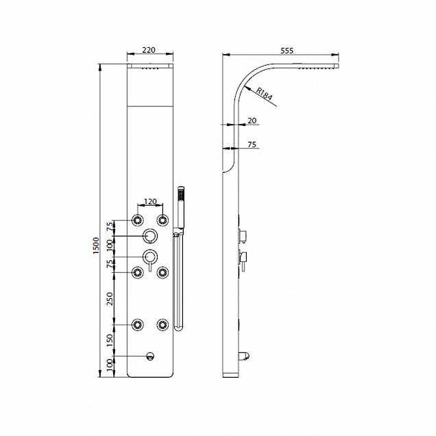 Фотография товара RGW Shower Panels 21140103-10