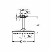 Верхний душ с держателем Grohe Tempesta Cube 26683000