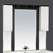 Шкаф-зеркало 105 см, белый/венге, Misty Марсель 105 П-Мрс02105-252