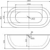 Ванна 180х86 BelBagno BB13-1800