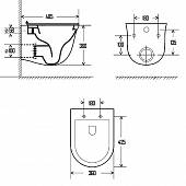 Унитаз подвесной безободковый Rimless c сиденьем SoftClose, AQUAme AQM2005