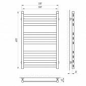 Полотенцесушитель водяной, хром Laris Кватро П10 500/800