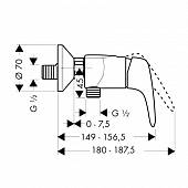 Смеситель для душа Hansgrohe Metropol E 14670000