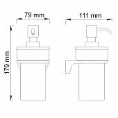 Дозатор жидкого мыла WasserKraft Glan K-5199