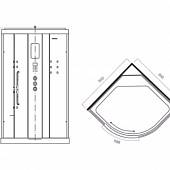 Боковые стекла душевой кабины 95х95 см Am.Pm Inspire W5AC-806-095MTE-3