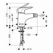 Смеситель для биде (д.к) Hansgrohe Metropol E 14270000