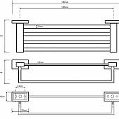 Полотенцедержатель 58 см Bemeta Plaza 118104122