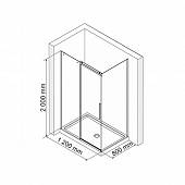 Душевой уголок 120х80 см WasserKRAFT Dinkel 58R06