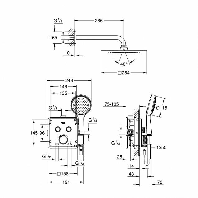 Фотография товара Grohe Grohtherm SmartControl 34742000Gr