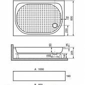 Душевой поддон 80х100 см, белый, RGW Acrylic Lux/TN 16180380-21