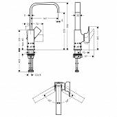 Смеситель для раковины (д.к PO) Hansgrohe Metropol 32511340