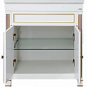 Комплект мебели 80 см, белая патина, Misty Женева 80 П-Жен01080-013Пр-K